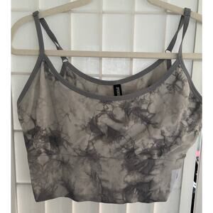 Victoria’s Secret PINK Gray‎ Tie Dye Lightly Lined Low Impact Sport Bra